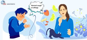 The difference between allergic cough and normal cough